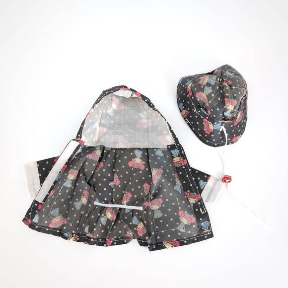 Unbranded Black & White Polka Dot Raincoat Rain Jacket / Mac for 18" Dolls - GUC - Picture 7 of 9